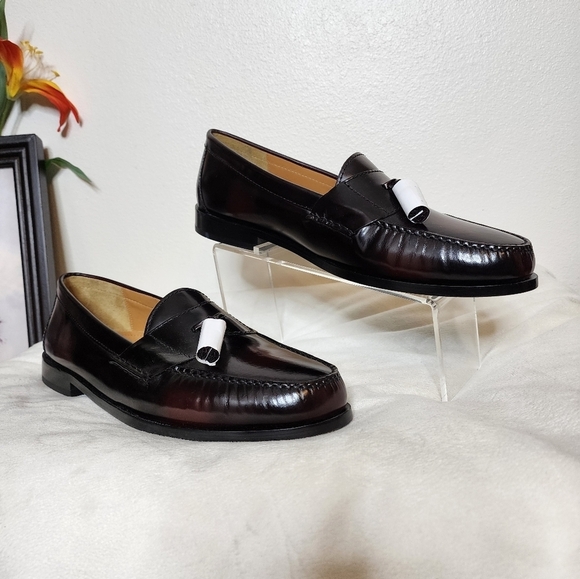 Cole Haan Mens Pinch Penny Loafers Two Tone Brown Slip On Tassels Chic main image 15